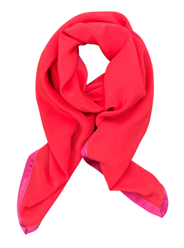 Rødt silketørklæde fra Mind of Line