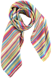 Mind of Line lille silketørklæde med grafisk print af striber